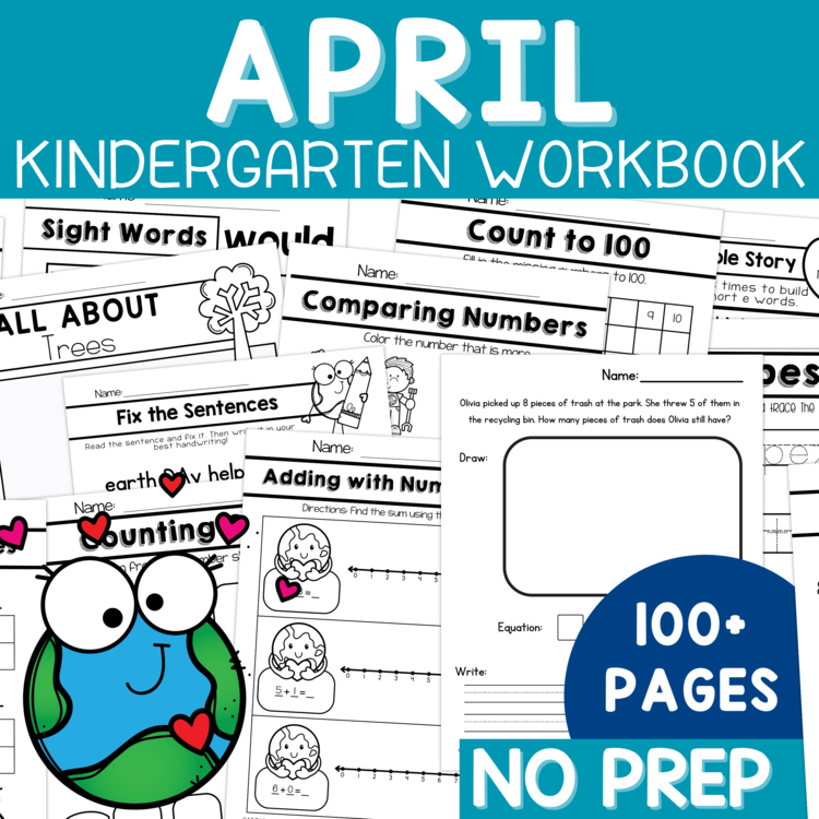 Kindergarten No Prep Packet April Earth Day Kindergarten Early Finishers