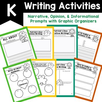 Kindergarten No Prep Packet March St. Patrick's Day Kindergarten Early Finishers, image 2