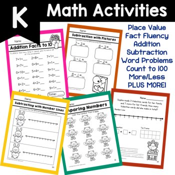 Kindergarten No Prep Packet February Valentine Kindergarten Early Finishers, image 2