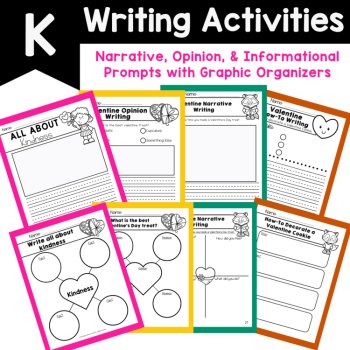 Kindergarten No Prep Packet February Valentine Kindergarten Early Finishers, image 3
