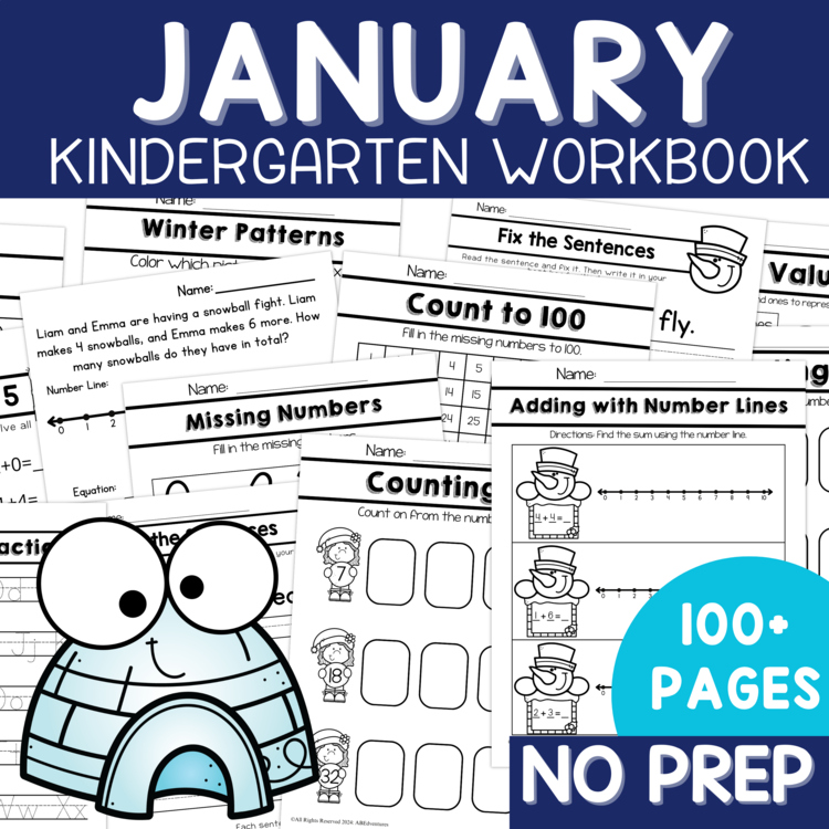 Kindergarten Winter Break Packet Worksheets Kindergarten Early Finishers