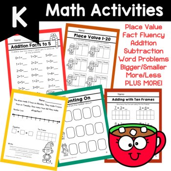 Kindergarten No Prep Packet December Christmas Kindergarten Early Finishers, image 2