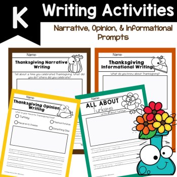 Kindergarten No Prep Packet November Thanksgiving Kindergarten Early Finishers, image 3