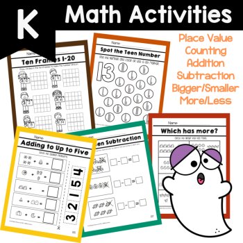 Kindergarten No Prep Worksheets October Halloween Kindergarten Early Finishers, image 2