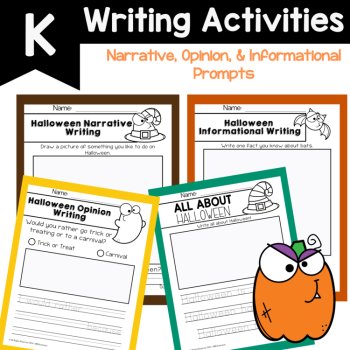 Kindergarten No Prep Worksheets October Halloween Kindergarten Early Finishers, image 3