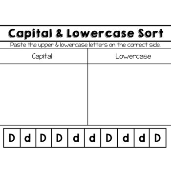 Capital & Lowercase Letter Sort- Uppercase Letters Preschool & Kindergarten, image 4