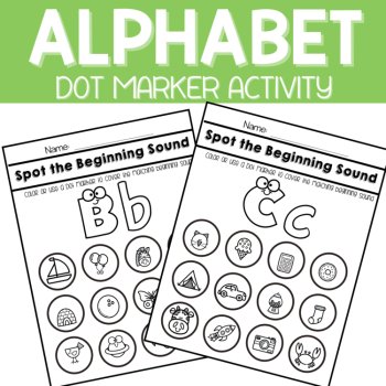 Spot the Letter Initial & Beginning Sound, Letters Preschool & Kindergarten, image 2