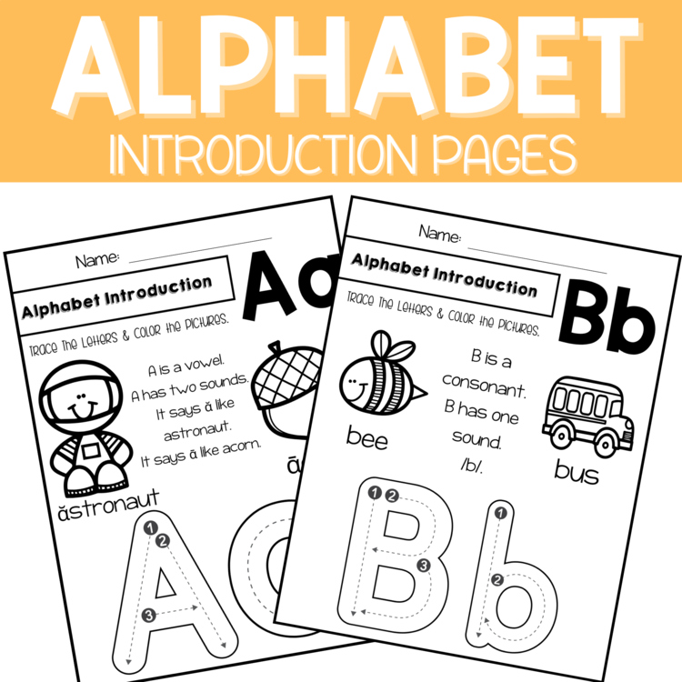 Alphabet Introduction Pages-Letter of the Week, Letters Pre-K & Kindergarten