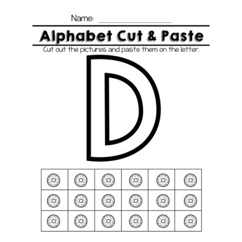 Alphabet Cut & Paste Activity-Letter of the Week, Letters Pre-K & Kindergarten, image 4