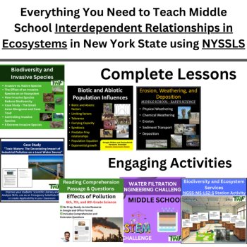 New York Science - MS. Interdependent Relationships in Ecosystems Bundle NYSSLS, image 3