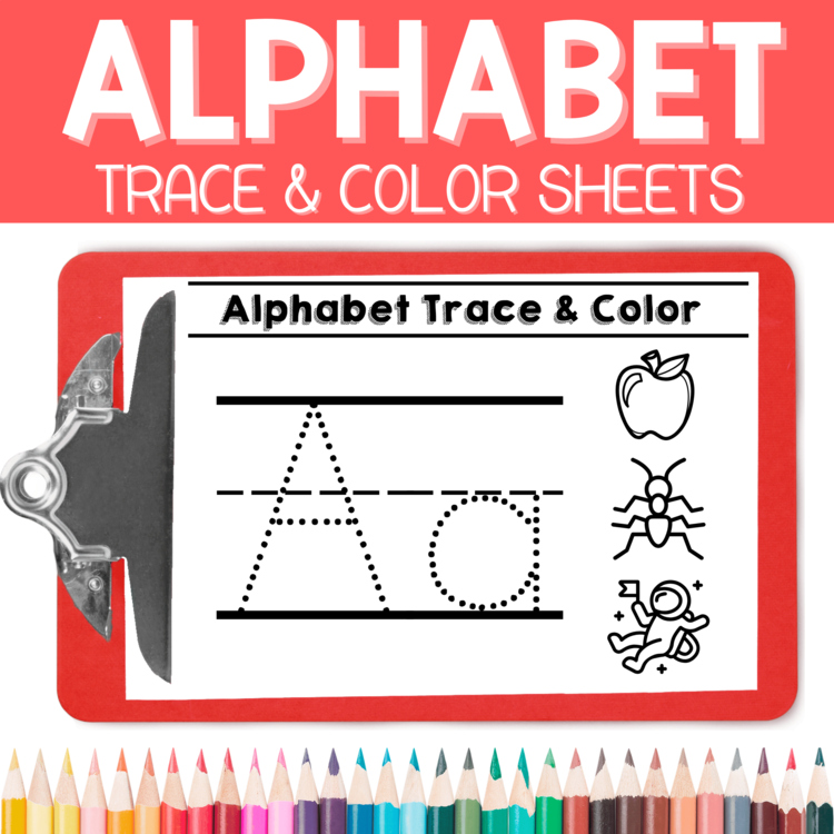 Alphabet Color & Trace-Letter of the Week, Letters Preschool & Kindergarten