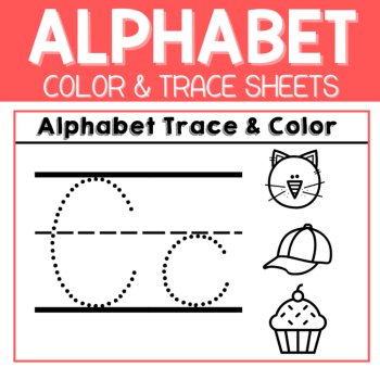 Alphabet Color & Trace-Letter of the Week, Letters Preschool & Kindergarten, image 3