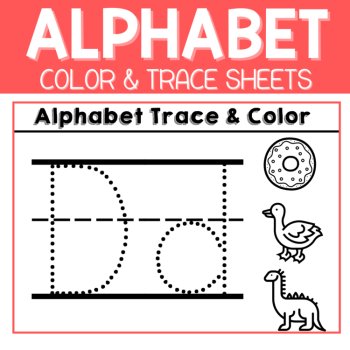 Alphabet Color & Trace-Letter of the Week, Letters Preschool & Kindergarten, image 4