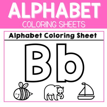 Alphabet Coloring Pages-Beginning Sound Pages, Letters Preschool & Kindergarten, image 2