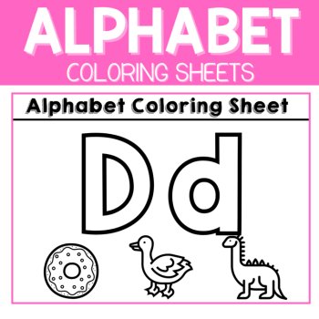 Alphabet Coloring Pages-Beginning Sound Pages, Letters Preschool & Kindergarten, image 4