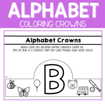 Alphabet Crown Activity-Beginning Sound Crowns, Letters Preschool & Kindergarten, image 2