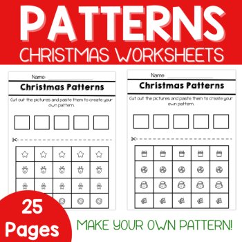 Christmas Patterns Worksheets-Pattern Recognition Activities Preschool & Kinder, image 4
