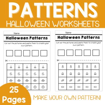 Pattern Worksheets-Halloween Patterns, Halloween Preschool & Kindergarten, image 4