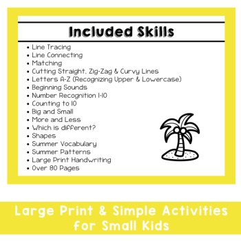 Preschool Summer Review Packet Age 3- Pre-K Three Lessons - Pre-K Worksheets, image 2