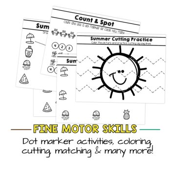 Preschool Summer Review Packet Age 3- Pre-K Three Lessons - Pre-K Worksheets, image 3