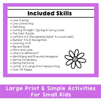 Preschool Age 3 May No Prep Packet Spring Preschool- Pre-K Three Lessons, image 2