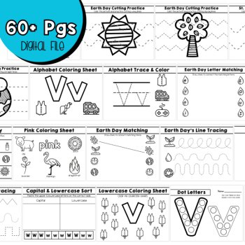 Preschool Age 3 April No Prep Packet Spring & Earth Day Preschool Pre-K Three, image 3