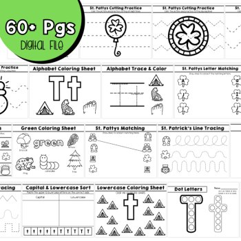 Preschool Age 3 March No Prep Packets St.Patrick's Day Preschool Pre-K Three, image 3