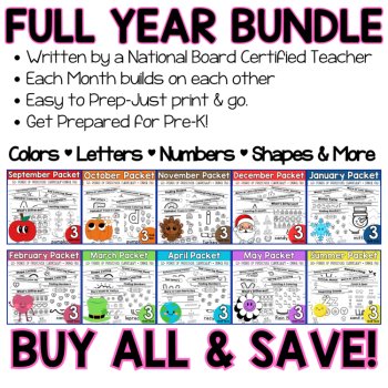 Preschool Age 3 November No Prep Packet Thanksgiving Pre-K Three Turkeys, image 4