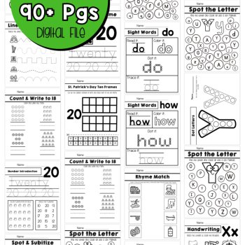 Preschool March No Prep Packet St. Patrick's Day St. Paddys Pre-K Worksheets, image 3