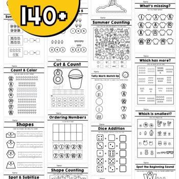 Preschool Summer Review No Prep Packet Kindergarten Readiness Activities Pre-K, image 2