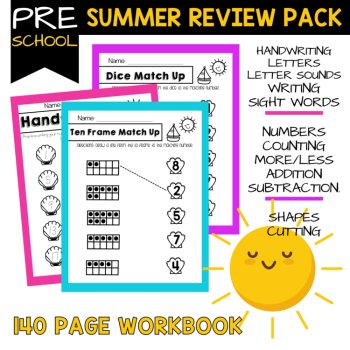 Preschool Summer Review No Prep Packet Kindergarten Readiness Activities Pre-K, image 3