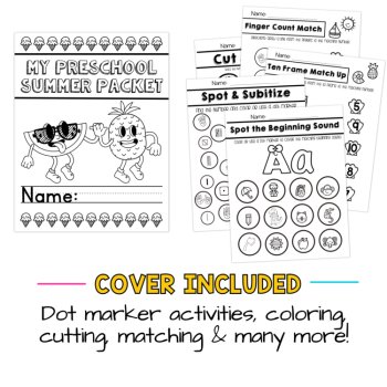 Preschool Summer Review No Prep Packet Kindergarten Readiness Activities Pre-K, image 4