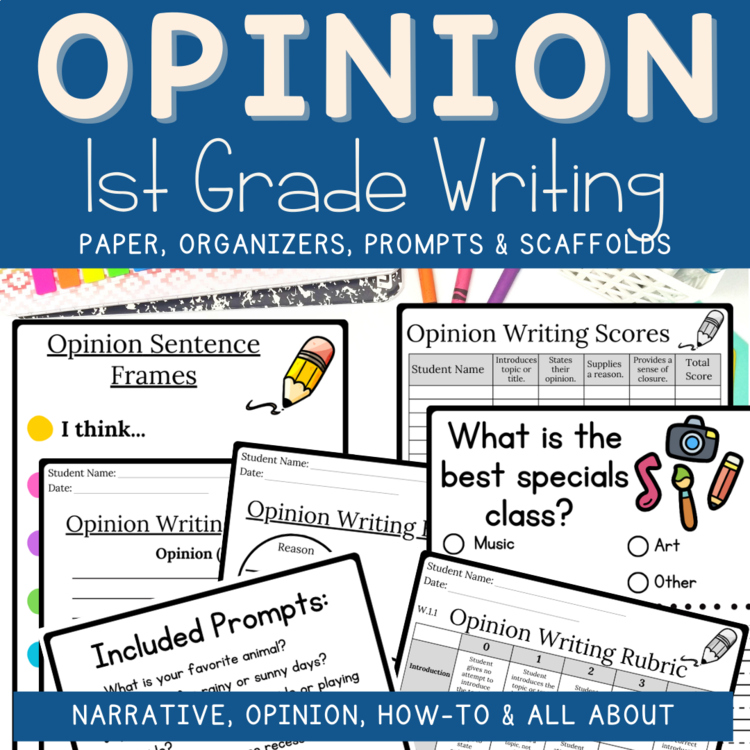 Opinion Writing Prompts & Writing Paper | Opinion No Prep Writing Centers