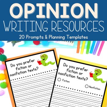 Opinion Writing Prompts & Writing Paper | Opinion No Prep Writing Centers, image 2
