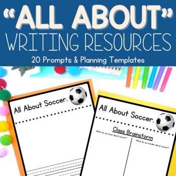 All About Writing Prompts 1st Grade and Paper Informational Graphic Organizers, image 2