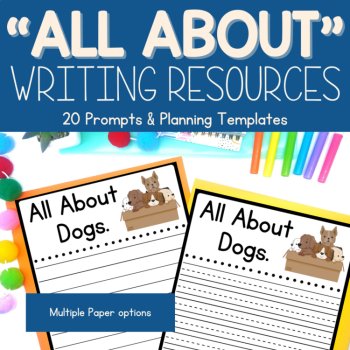 All About Writing Prompts 1st Grade and Paper Informational Graphic Organizers, image 4