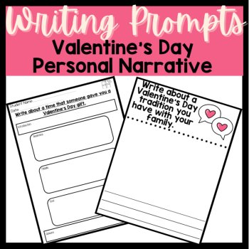 Valentine's Day Personal Narrative Writing |  February No Prep Writing Centers, image 3