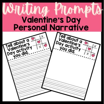 Valentine's Day Personal Narrative Writing |  February No Prep Writing Centers, image 4