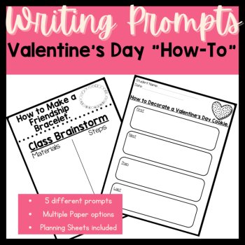 Valentine's Day How-To Writing Prompts | February No Prep Writing Centers, image 2