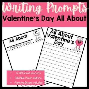 Valentine's Day Writing Prompts | All About No Prep Writing Centers| February, image 2