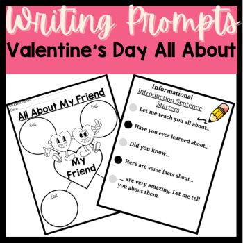 Valentine's Day Writing Prompts | All About No Prep Writing Centers| February, image 4