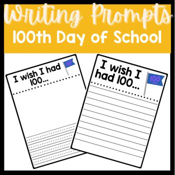 100th Day of School Writing Prompts | If I Had 100 Dollars, 100 Year Old Writing, image 4