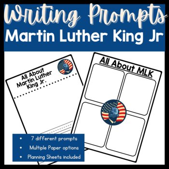Martin Luther King Day Writing Activities | MLK Writing Prompts MLK Jr, image 2