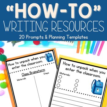 How-To Writing Prompts 1st Grade Informational Writing Paper Graphic Organizers, image 2