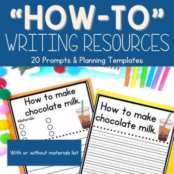 How-To Writing Prompts 1st Grade Informational Writing Paper Graphic Organizers, image 3