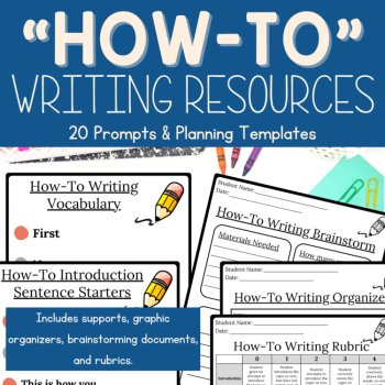 How-To Writing Prompts 1st Grade Informational Writing Paper Graphic Organizers, image 4