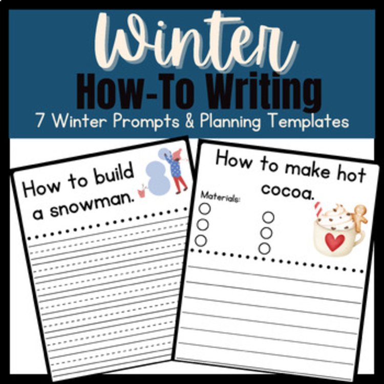 Winter How-To Writing Prompts | Holiday No Prep Writing Centers