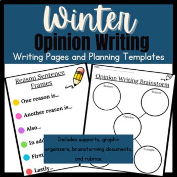 Winter Opinion Writing Prompts | Holiday No Prep Writing Centers, image 4