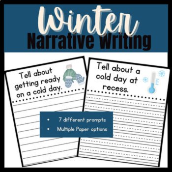 Winter Personal Narrative Writing Prompts | Holiday No Prep Writing Centers, image 2