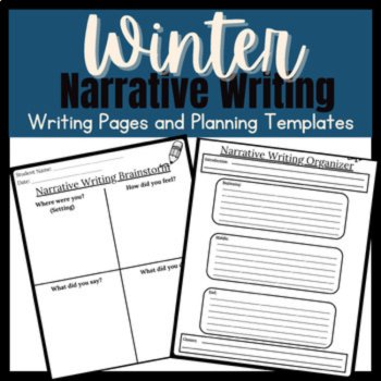 Winter Personal Narrative Writing Prompts | Holiday No Prep Writing Centers, image 3